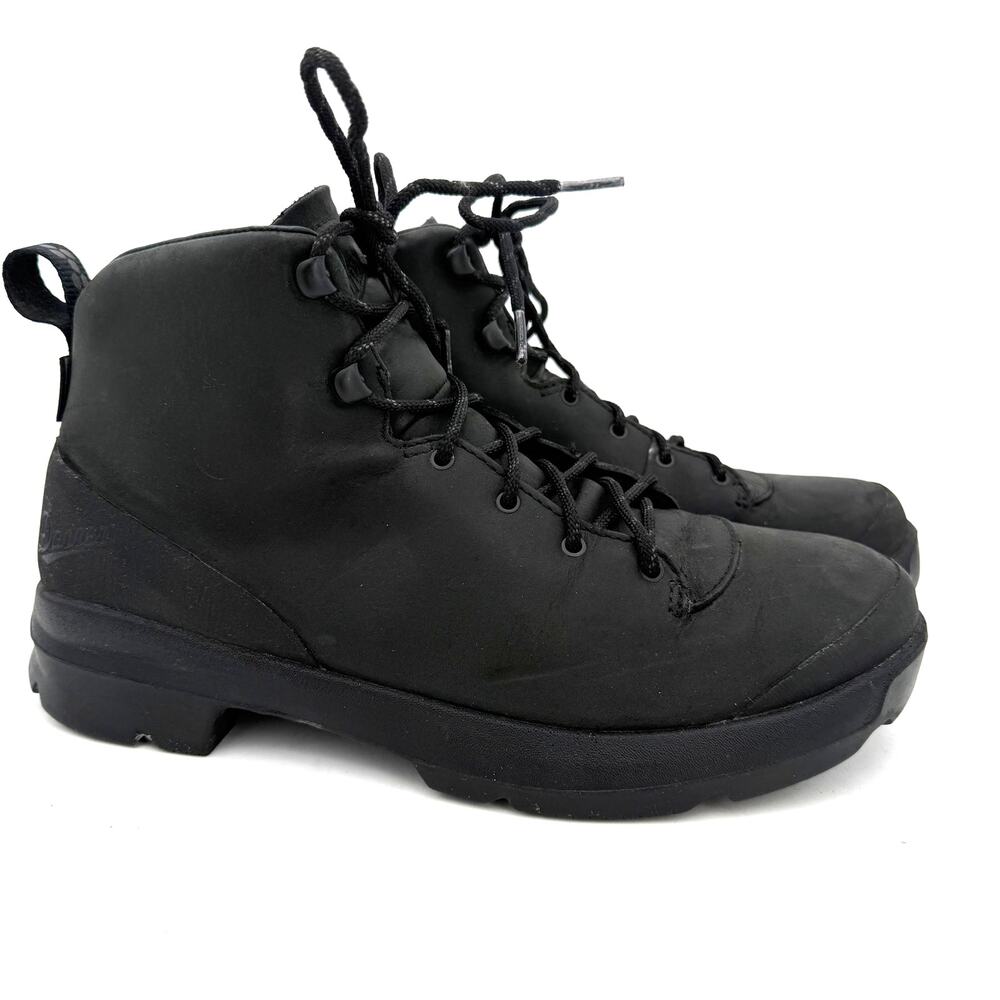 Danner Women's Jet Black Leather Pub Garden Lace Up Boots Size 8.5